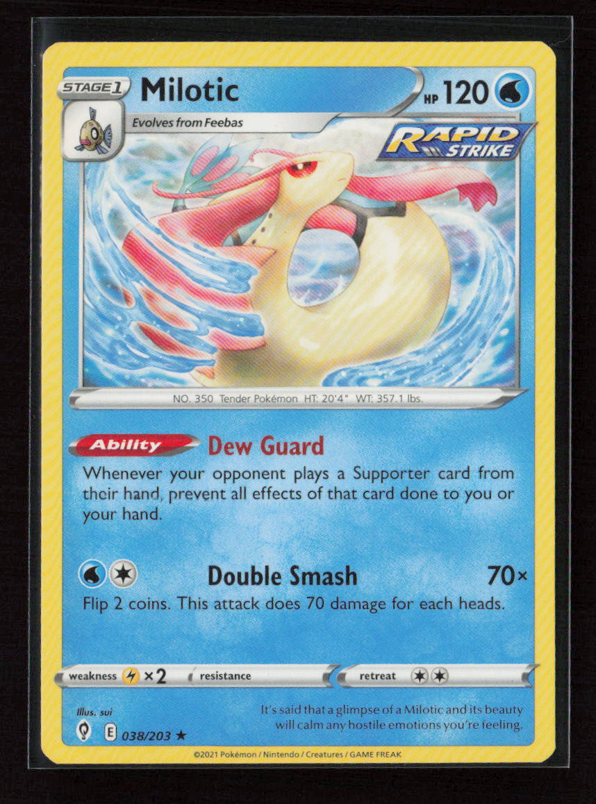 Milotic Rare SWSH07: Evolving Skies 038/203 LP