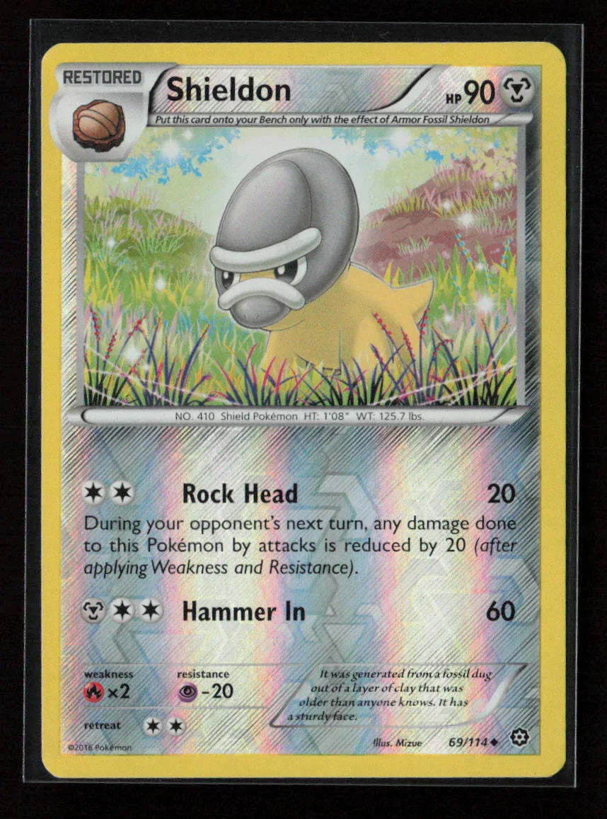 Shieldon Uncommon XY - Steam Siege 69/114 LP - Kang's Collectibles