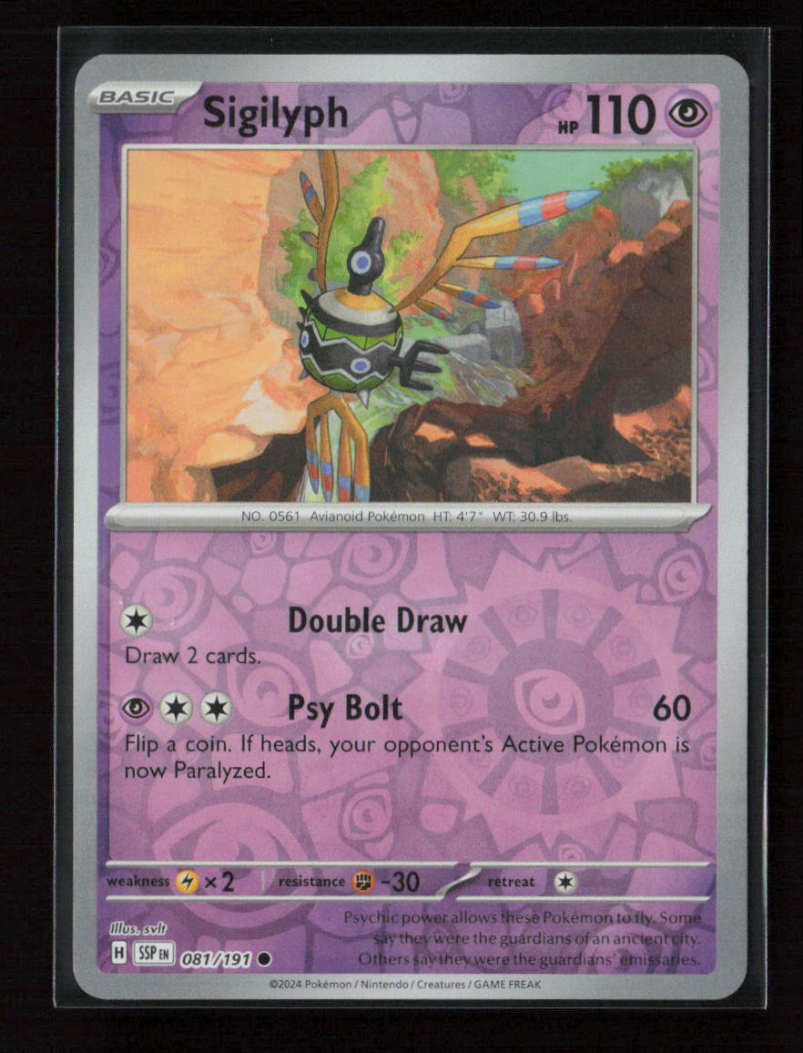 Sigilyph Common SV08: Surging Sparks 081/191 NM