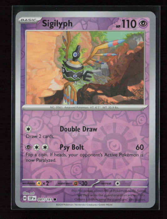 Sigilyph Common SV08: Surging Sparks 081/191 NM