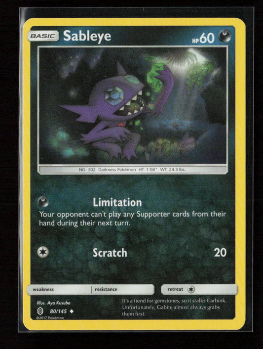 Sableye Uncommon SM - Guardians Rising 80/145 LP - Kang's Collectibles
