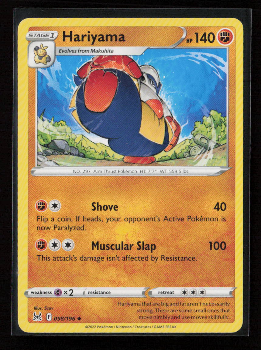 Hariyama Uncommon SWSH11: Lost Origin 098/196 LP