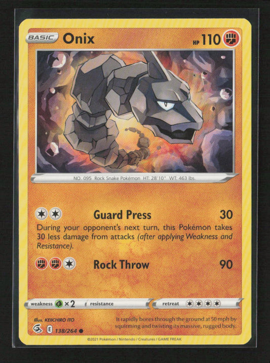Onix Common SWSH08: Fusion Strike 138/264 LP