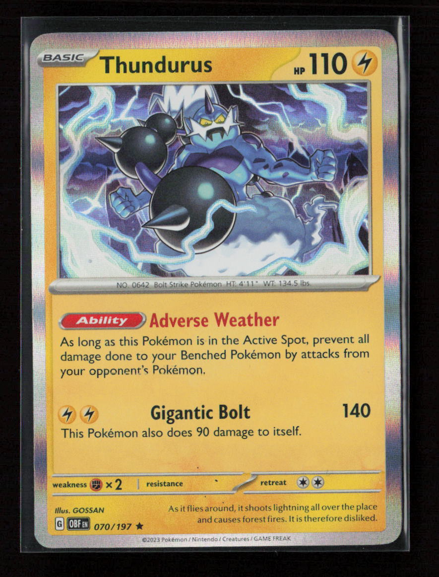 Thundurus Rare SV03: Obsidian Flames 070/197 NM
