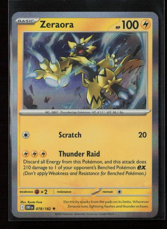 Zeraora Rare SV10: Destined Rivals 078/182 NM - Kang's Collectibles