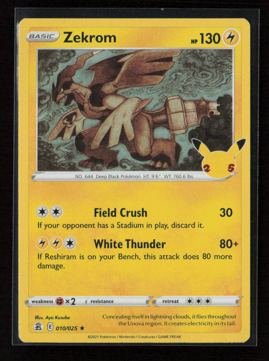 Zekrom Holo Rare Celebrations 010/025 NM