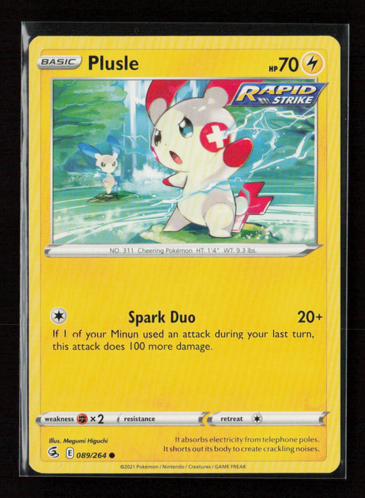Plusle Common SWSH08: Fusion Strike 089/264 LP