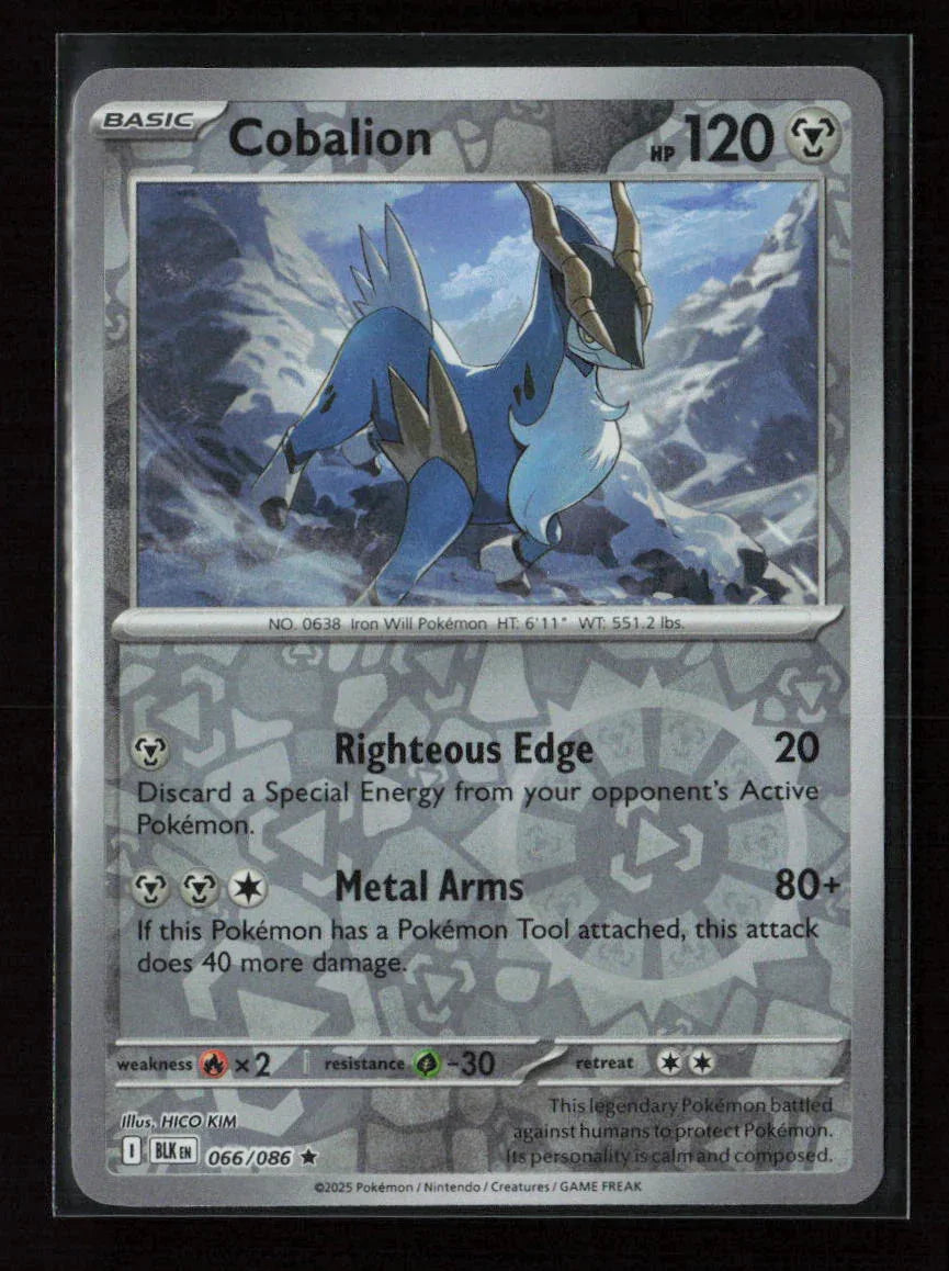 Cobalion Rare SV: Black Bolt 066/086 NM - Kang's Collectibles
