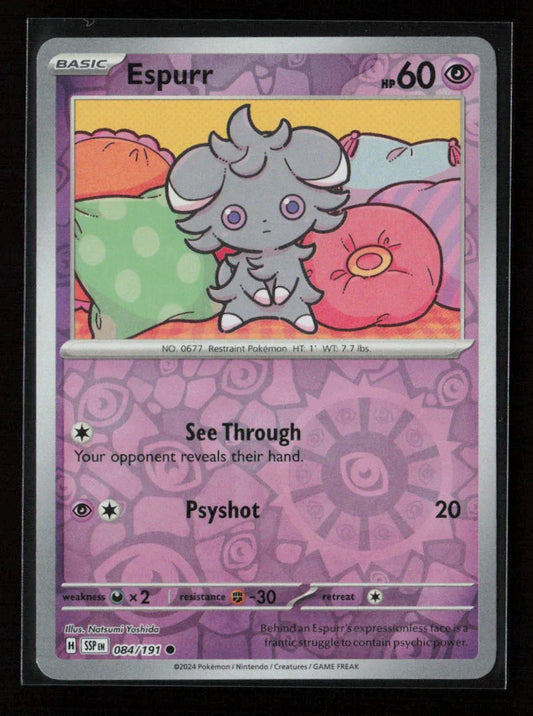 Espurr Common SV08: Surging Sparks 084/191 NM - Kang's Collectibles