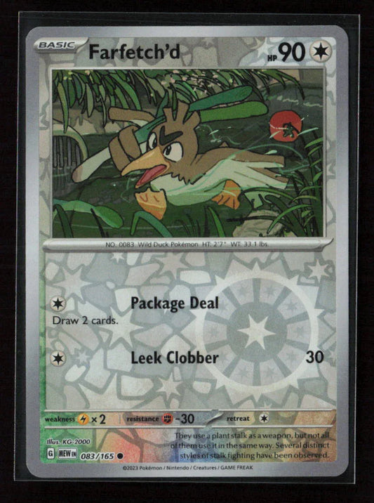 Farfetch'd Common SV: Scarlet & Violet 151 083/165 NM - Kang's Collectibles