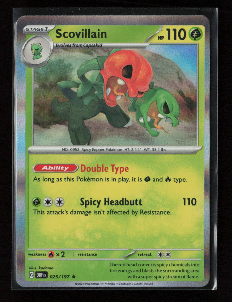 Scovillain Rare SV03: Obsidian Flames 025/197 NM