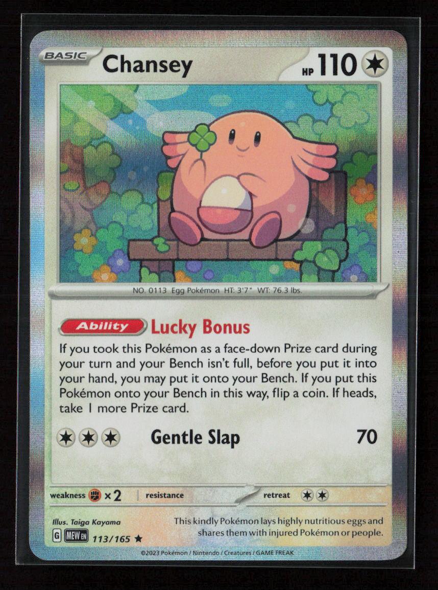 Chansey Rare SV: Scarlet & Violet 151 113/165 NM - Kang's Collectibles
