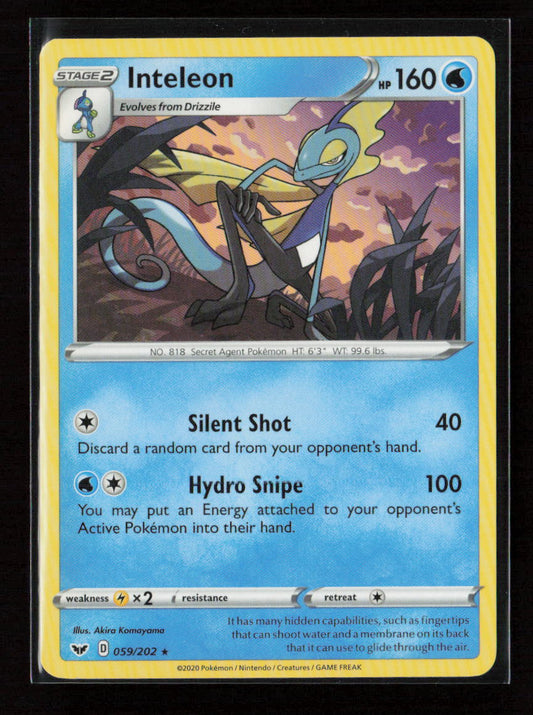 Inteleon (059) Rare SWSH01: Sword & Shield Base Set 059/202 LP