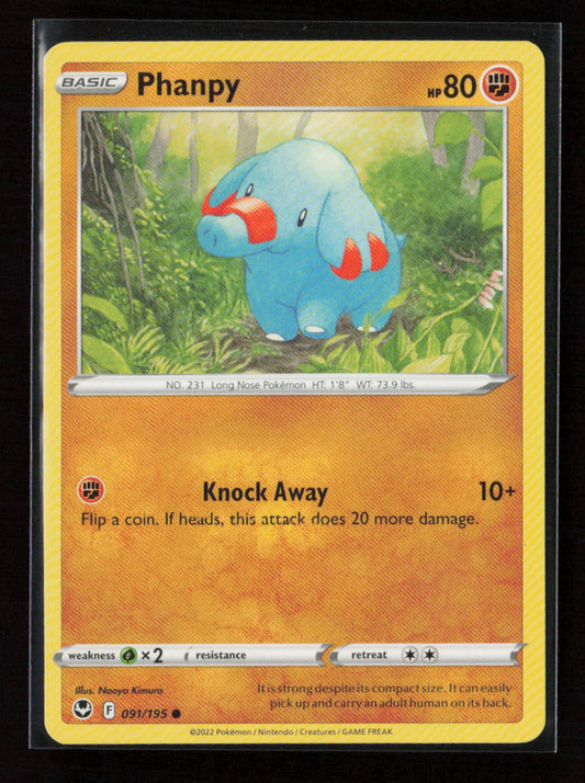 Phanpy Common SWSH12: Silver Tempest 091/195 LP