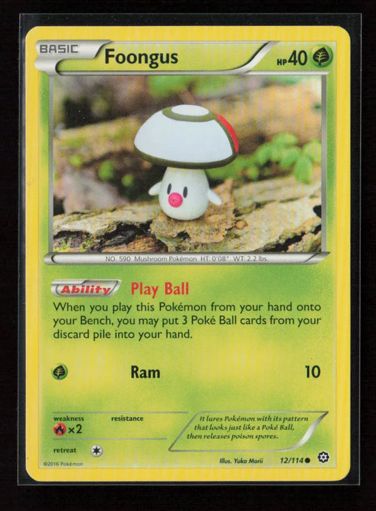 Foongus Common XY - Steam Siege 12/114 NM - Kang's Collectibles