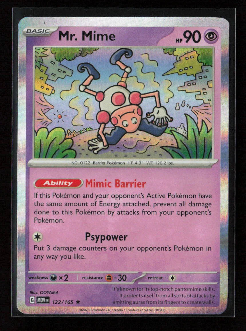 Mr. Mime - Rare SV: Scarlet & Violet 151 122/165 NM - Kang's Collectibles