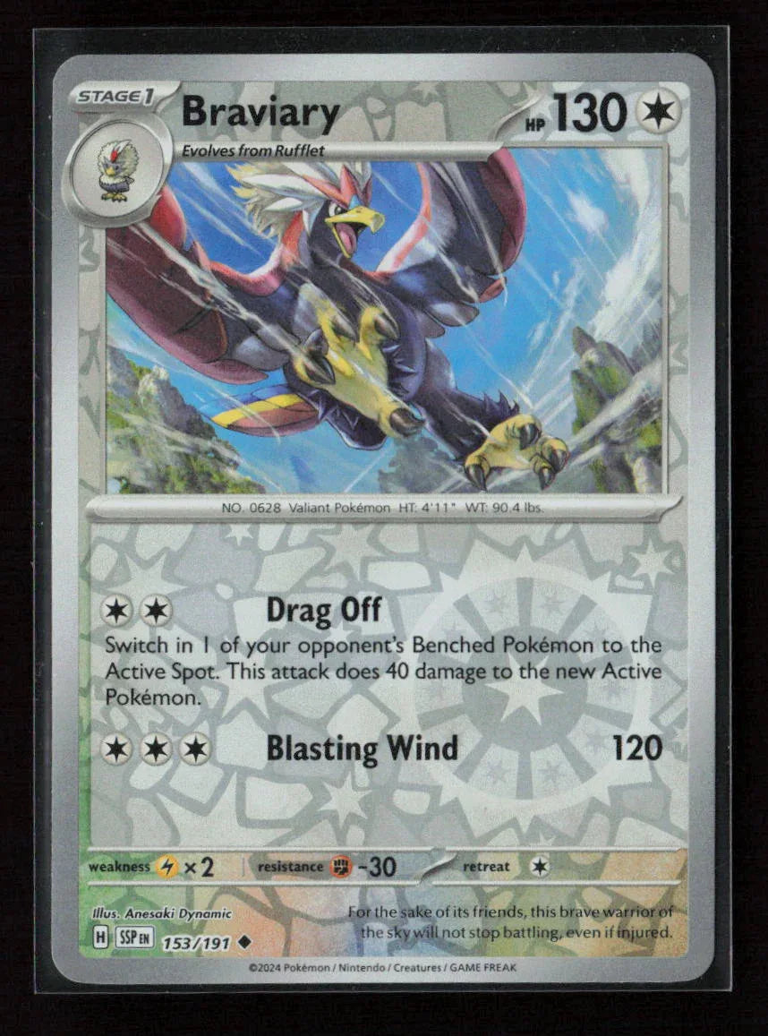 Braviary - Uncommon SV08: Surging Sparks 153/191 NM - Kang's Collectibles