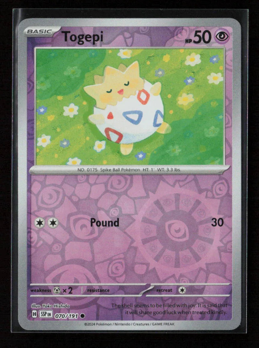 Togepi Common SV08: Surging Sparks 070/191 NM - Kang's Collectibles