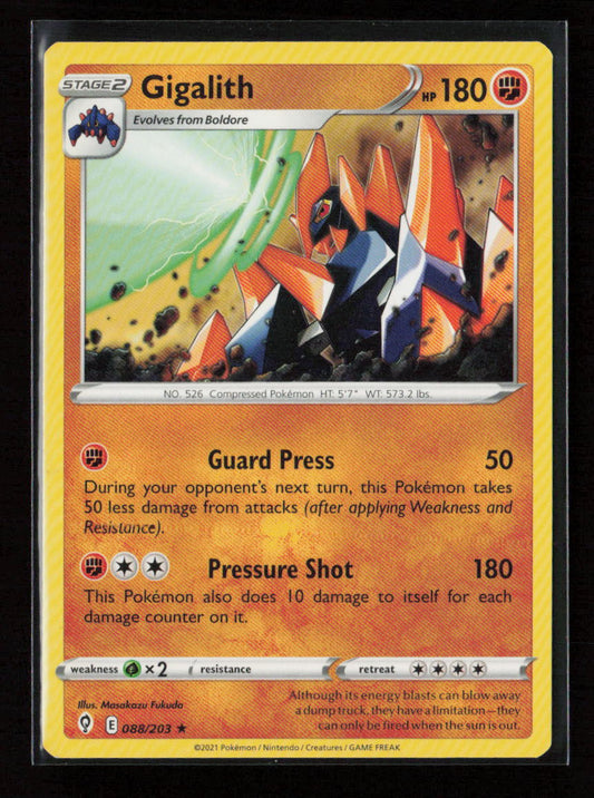 Gigalith Rare SWSH07: Evolving Skies 088/203 LP