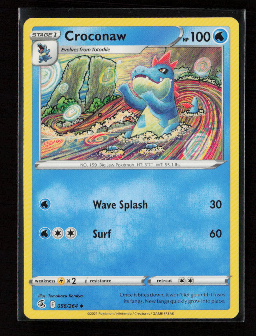 Croconaw Uncommon SWSH08: Fusion Strike 056/264 LP
