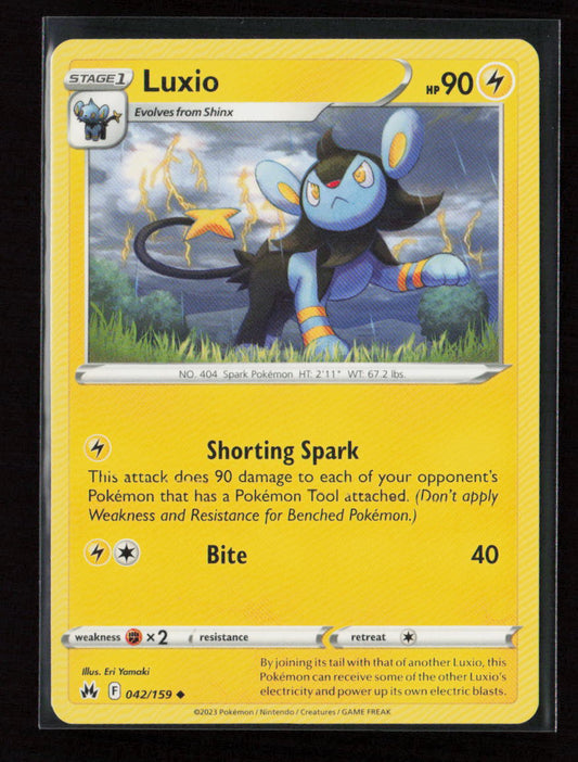 Luxio (42) Uncommon Crown Zenith 042/159 LP