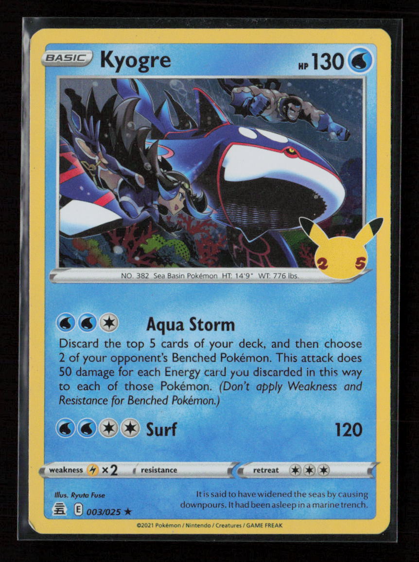 Kyogre Holo Rare Celebrations 003/025 NM