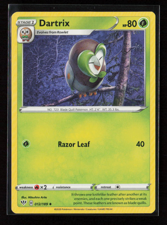 Dartrix Uncommon SWSH03: Darkness Ablaze 012/189 LP