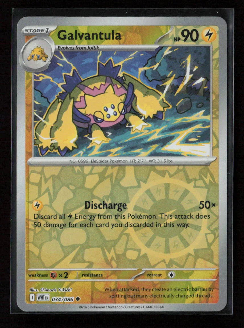 Galvantula Uncommon SV: White Flare 034/086 NM - Kang's Collectibles