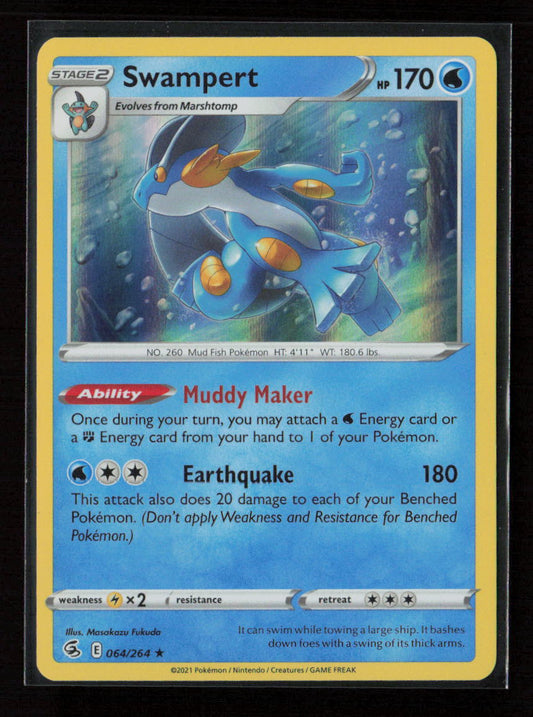 Swampert Holo Rare SWSH08: Fusion Strike 064/264 LP