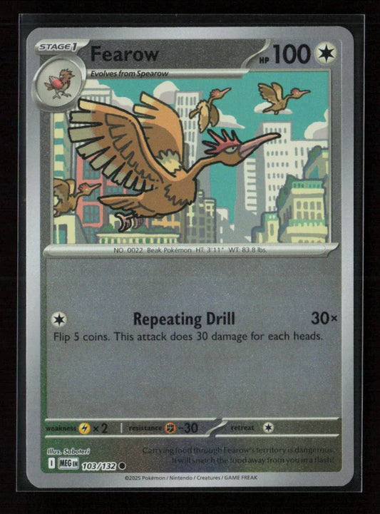 Fearow Common ME01: Mega Evolution 103/132 NM - Kang's Collectibles