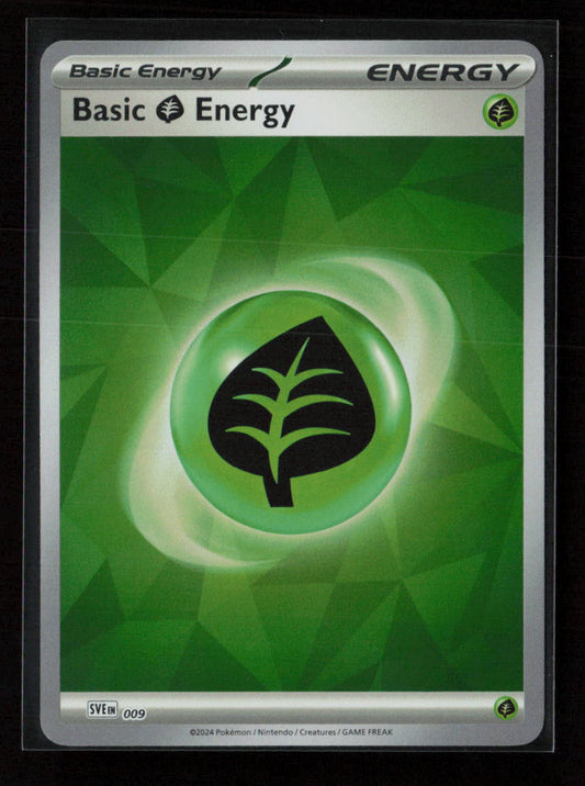 Basic Grass Energy (Cracked Ice Holo) Common SVE: Scarlet & Violet Energies 009 NM