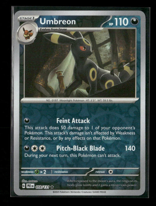 Umbreon Rare SV: Prismatic Evolutions 059/131 NM - Kang's Collectibles