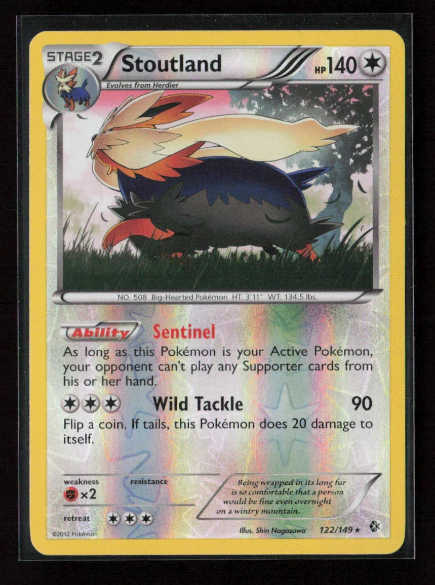 Stoutland Holo Rare Boundaries Crossed 122/149 NM - Kang's Collectibles