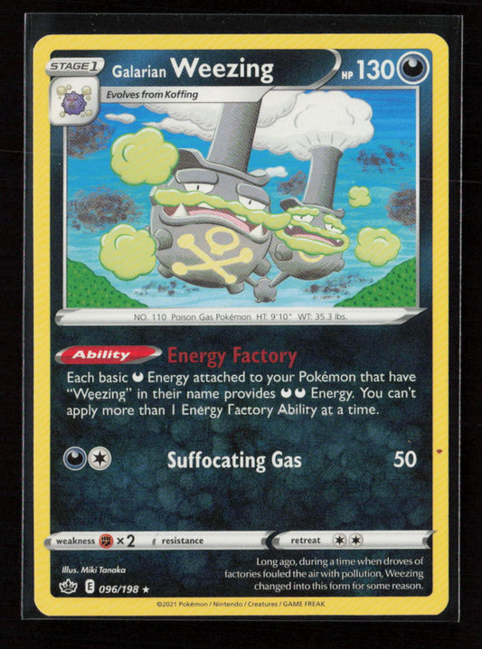 Galarian Weezing Rare SWSH06: Chilling Reign 096/198 LP