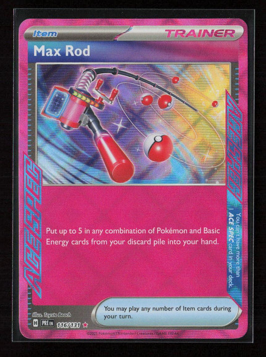 Max Rod ACE SPEC Rare SV: Prismatic Evolutions 116/131 NM - Kang's Collectibles