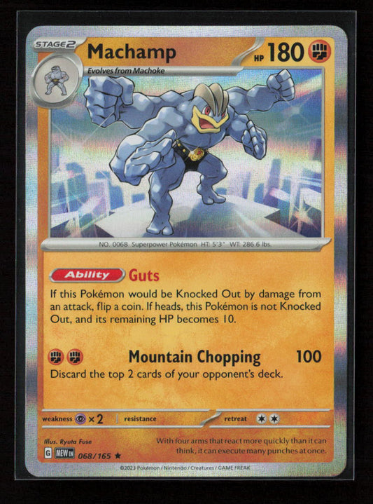 Machamp Rare SV: Scarlet & Violet 151 068/165 NM