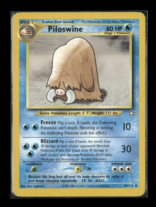 Piloswine Uncommon Neo Genesis 044/111 LP - Kang's Collectibles
