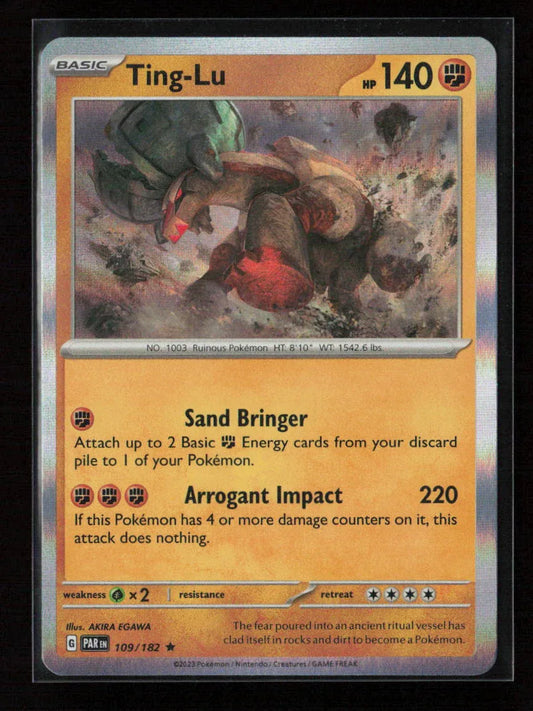 Ting-Lu Rare SV04: Paradox Rift 109/182 NM - Kang's Collectibles