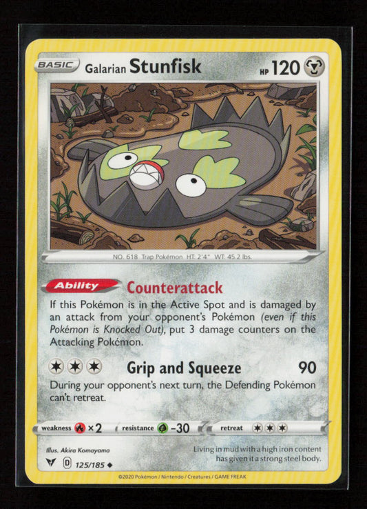 Galarian Stunfisk Uncommon SWSH04: Vivid Voltage 125/185 LP