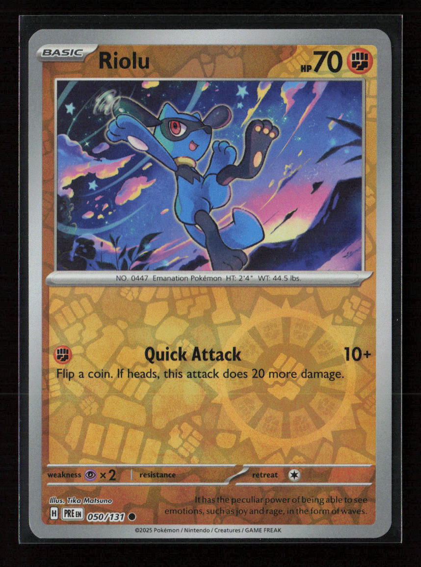 Riolu Common SV: Prismatic Evolutions 050/131 NM