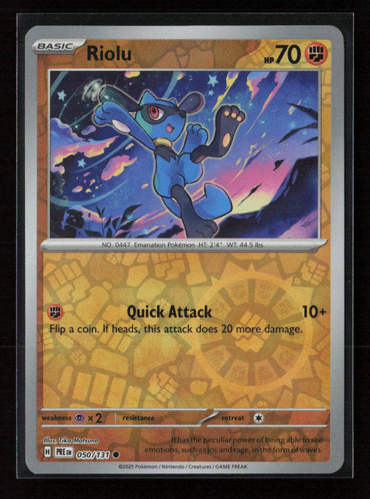 Riolu Common SV: Prismatic Evolutions 050/131 NM