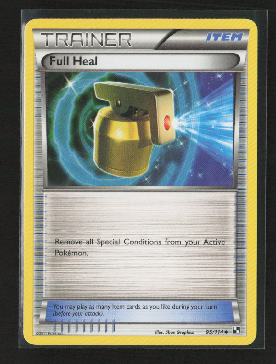 Full Heal Uncommon Black and White 95/114 NM