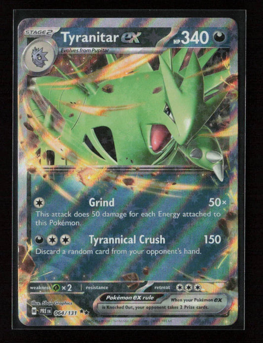 Tyranitar ex Double Rare SV: Prismatic Evolutions 064/131 NM - Kang's Collectibles