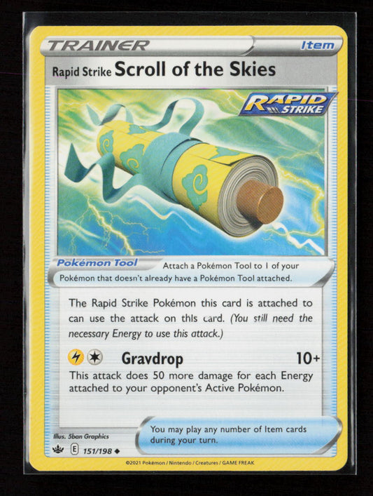 Rapid Strike Scroll of the Skies Uncommon SWSH06: Chilling Reign 151/198 LP