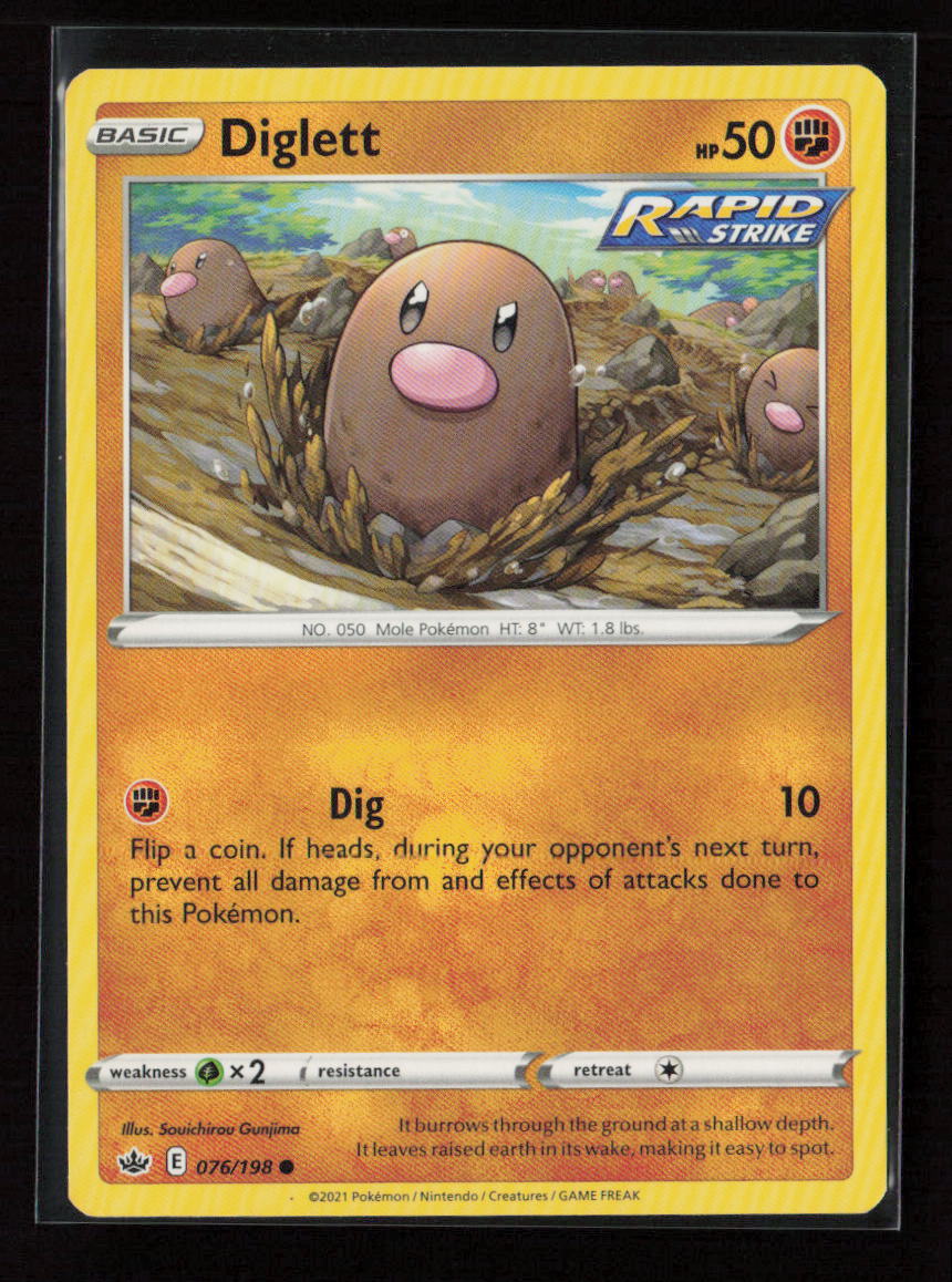 Diglett Common SWSH06: Chilling Reign 076/198 LP