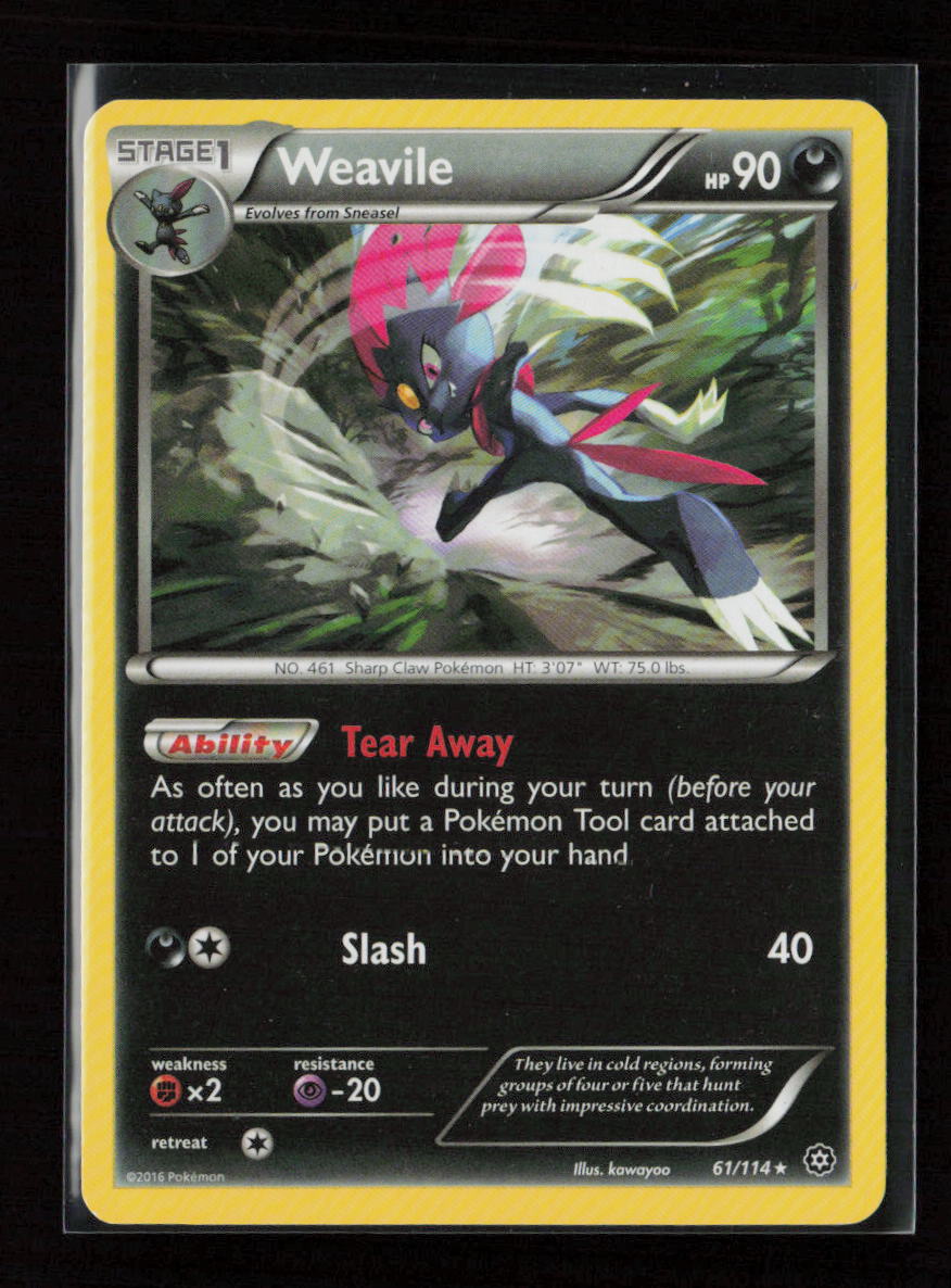 Weavile Rare XY - Steam Siege 61/114 LP