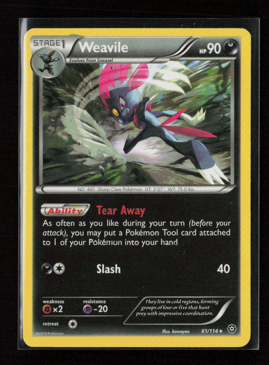 Weavile Rare XY - Steam Siege 61/114 LP