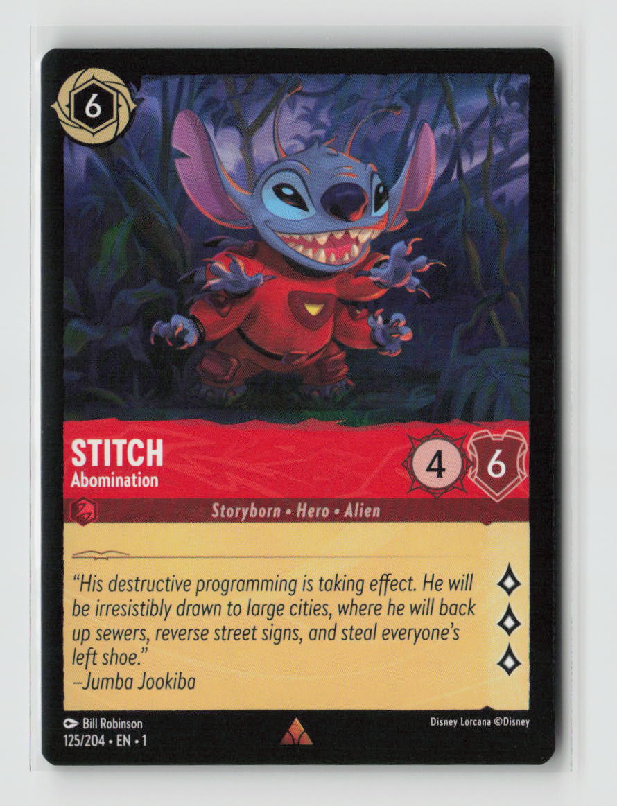 Stitch - Abomination Rare The First Chapter 125/204 NM