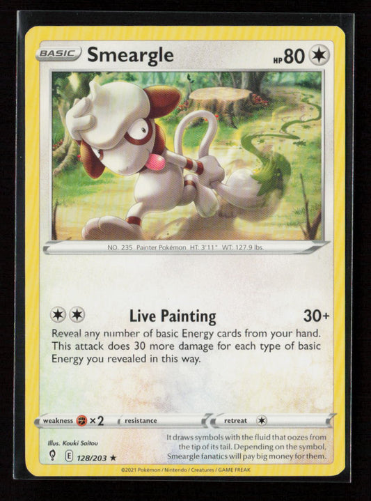 Smeargle Rare SWSH07: Evolving Skies 128/203 LP