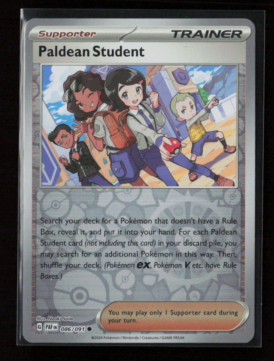 Paldean Student - Common SV: Paldean Fates 086/091 NM
